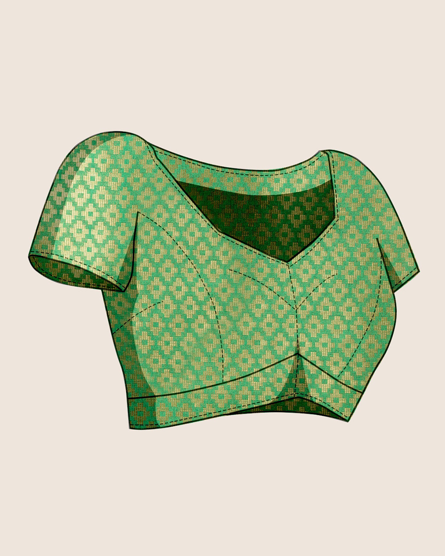 Pure Patola Silk Saree With All Over Contrast Patola Weaved With Contrast Meenakari And Rich Pallu With Tassels Attached Saree in Green - Perfect for Partywear / Bollywood