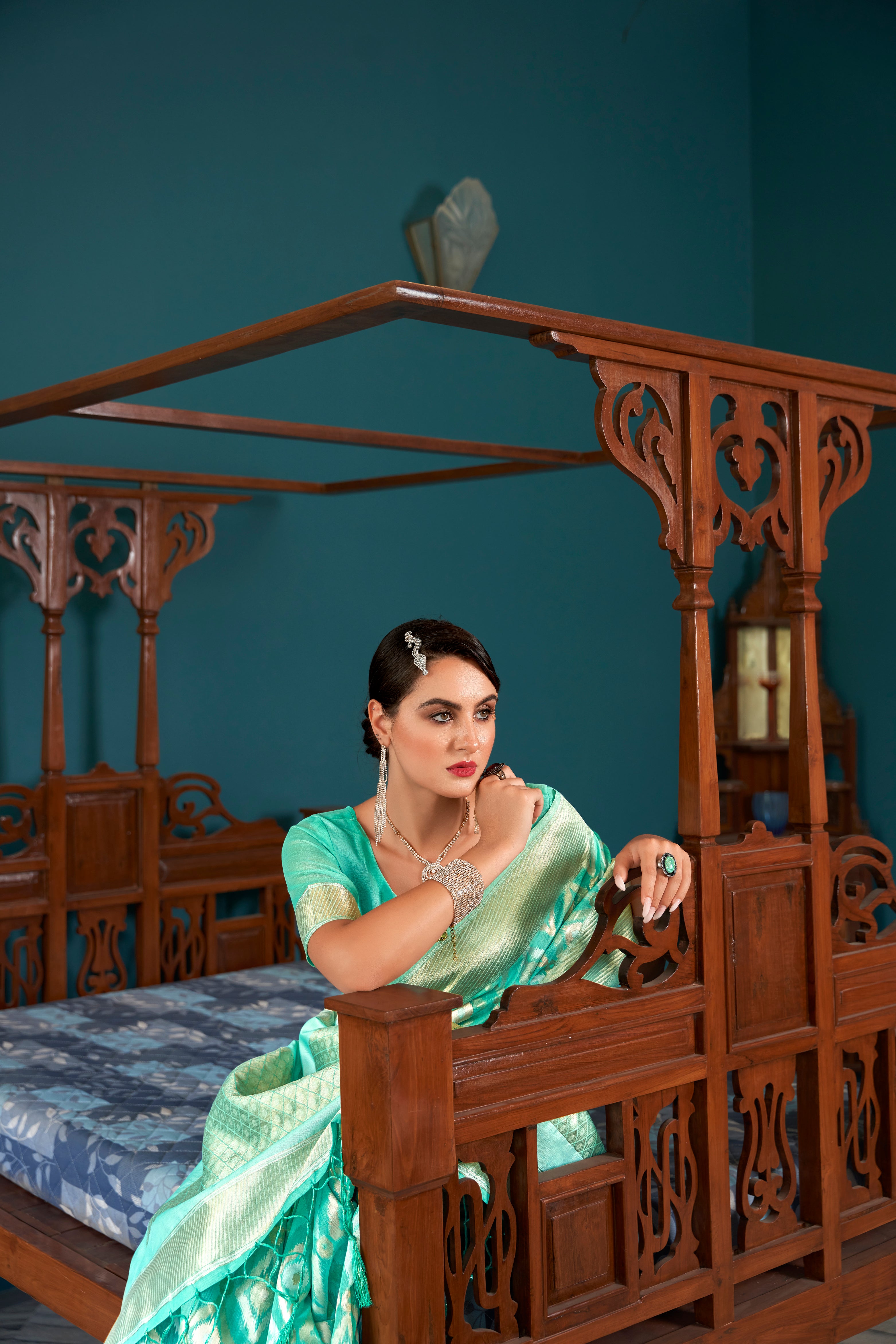 Linen Saree in - Perfect for Partywear / Bollywood