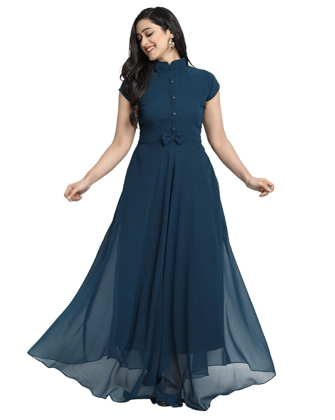 New Classic Western Georgette Long Dress