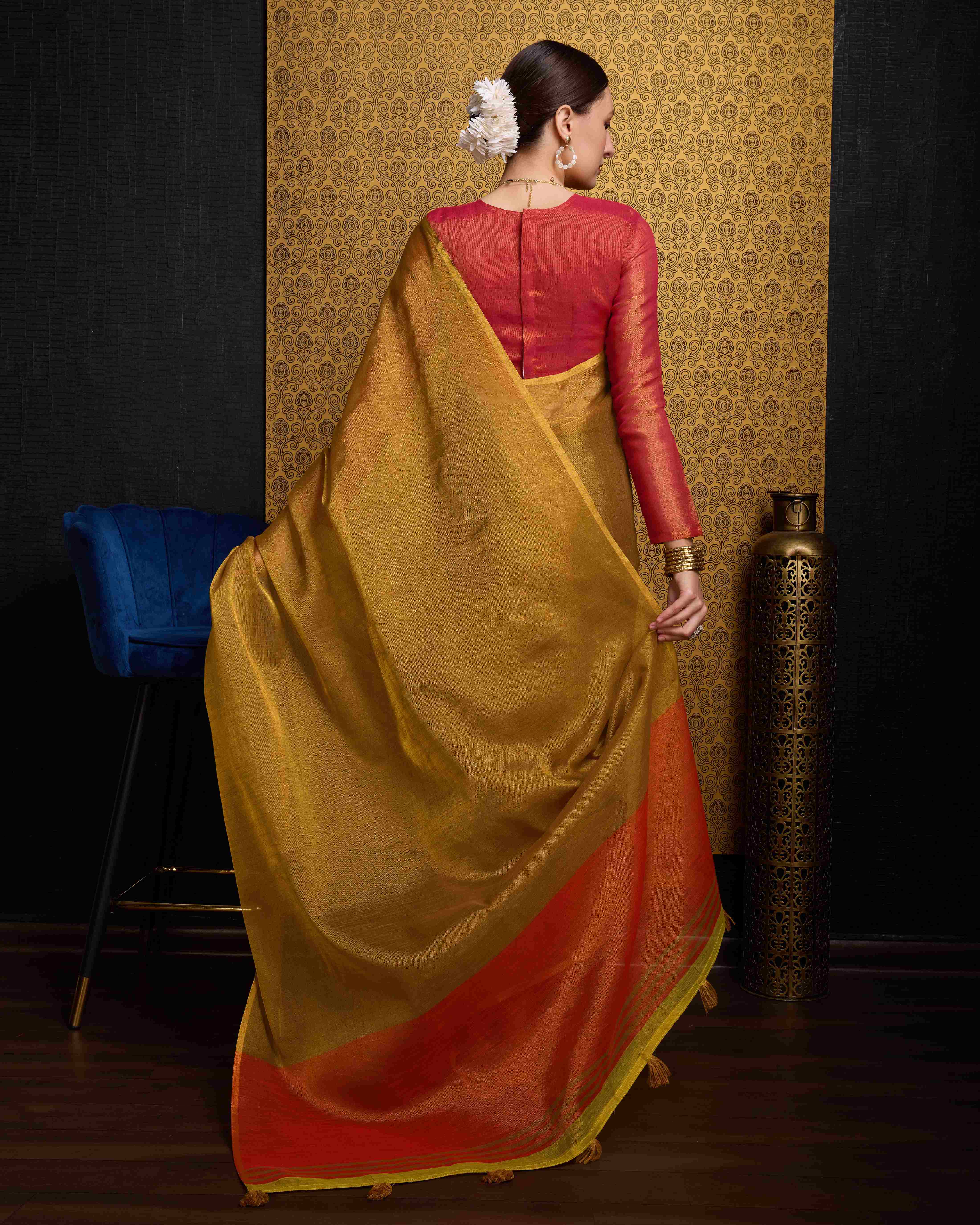 Linen Saree - Perfect for Partywear / Bollywood