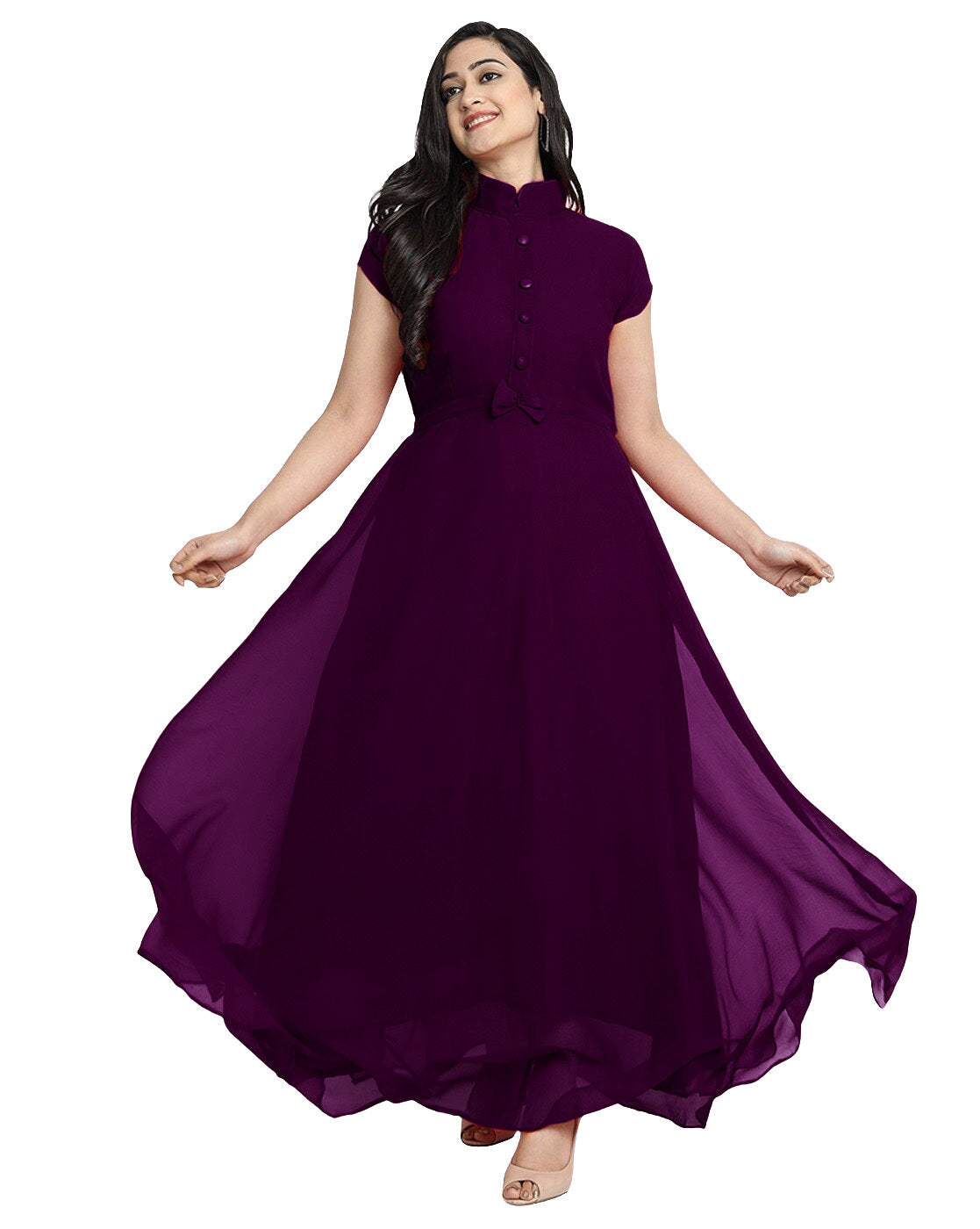 New Classic Western Georgette Long Dress